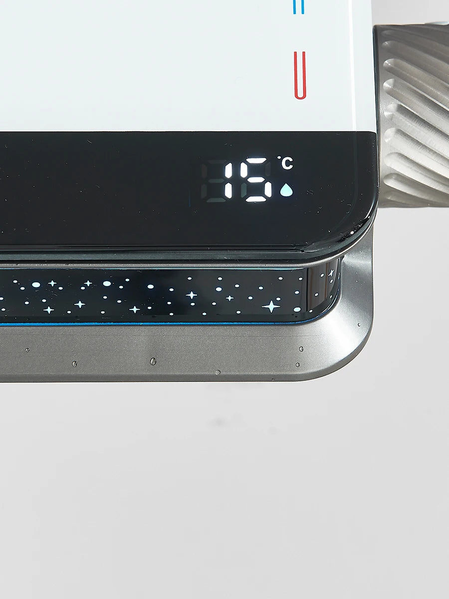 Intelligent Digital Display Luxury Shower Set Bathroom Wall Mounted Piano Key 4 Ways Water Outlet Rainlfall Shower Faucet System