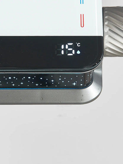 Intelligent Digital Display Luxury Shower Set Bathroom Wall Mounted Piano Key 4 Ways Water Outlet Rainlfall Shower Faucet System