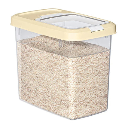 Food Grade Press to Open Seal Moisture Proof Insect Resistant Large Capacity Grain Storage Box Home Use Rice Tub for Grains.