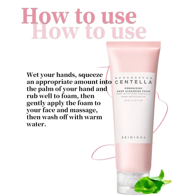 Korean Centella Original Products Pink Salt Fresh Ampoule Toner Facial Serum Cleanser and Moisturiser Cream Skincare Full Set.