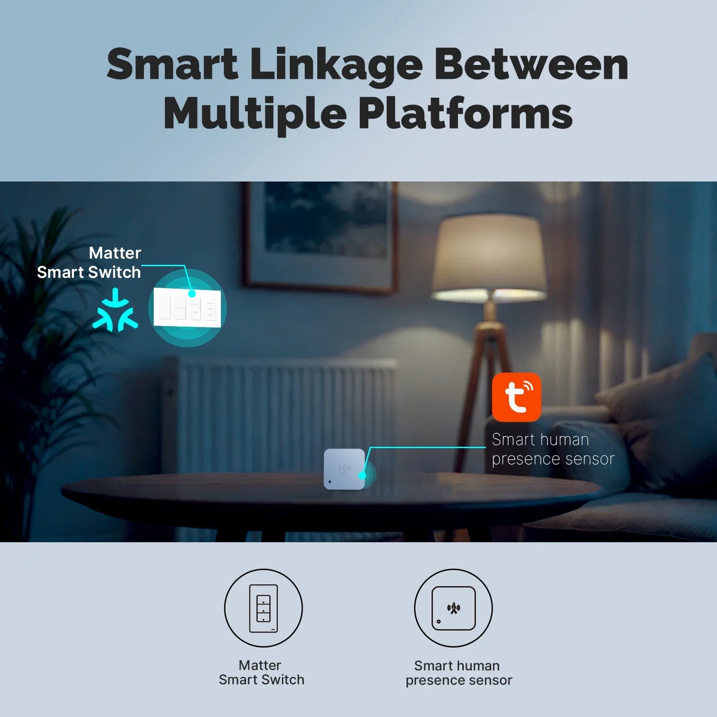 MOES Tuya Matter WiFi Smart Light Button Switch App-Steuerung Neutralleiter erforderlich Erdungsdesign Alexa Google Home Apple Home.