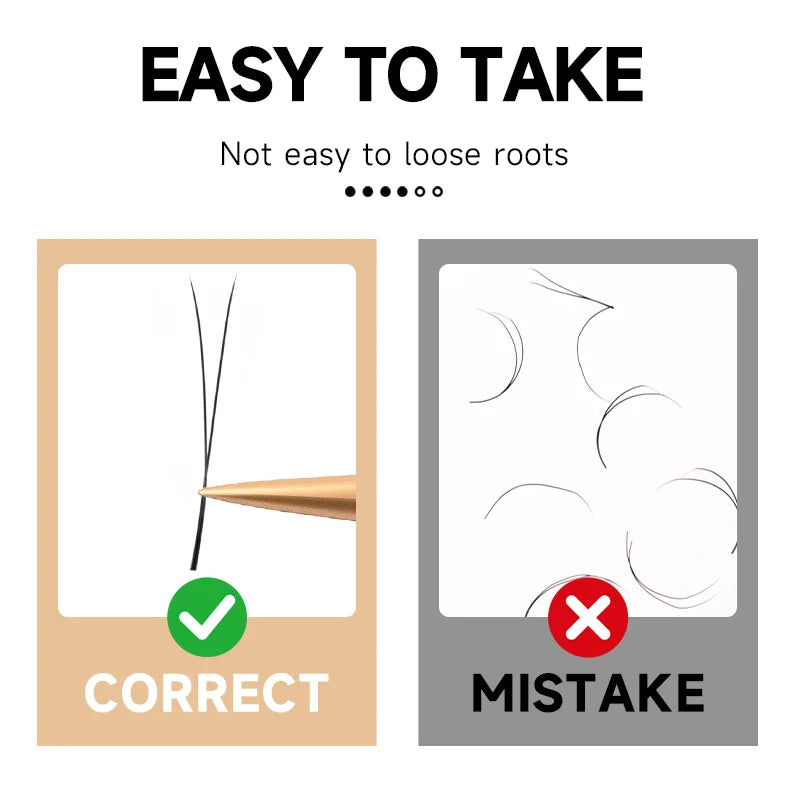 JASBLUE 2D Y Shape Eyelash Extensions Single Tip Y Premade Fans Y Lashes extensions Light Y Shape Eyelashes Lines.