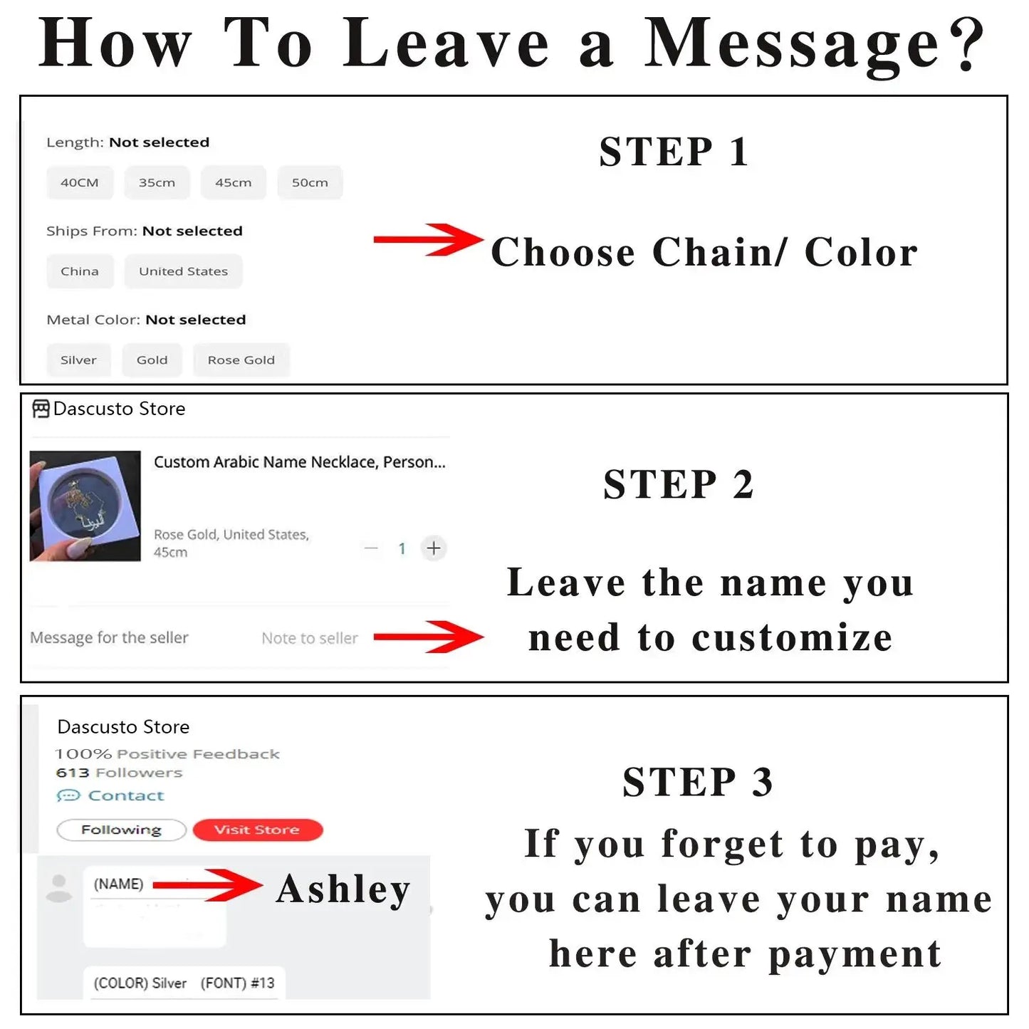 Luxury Personalized Stainless Steel Name Jewelry Custom Arabic Name Necklace with Diamond 18K Gold-Plated Gift For Women Jewelry.