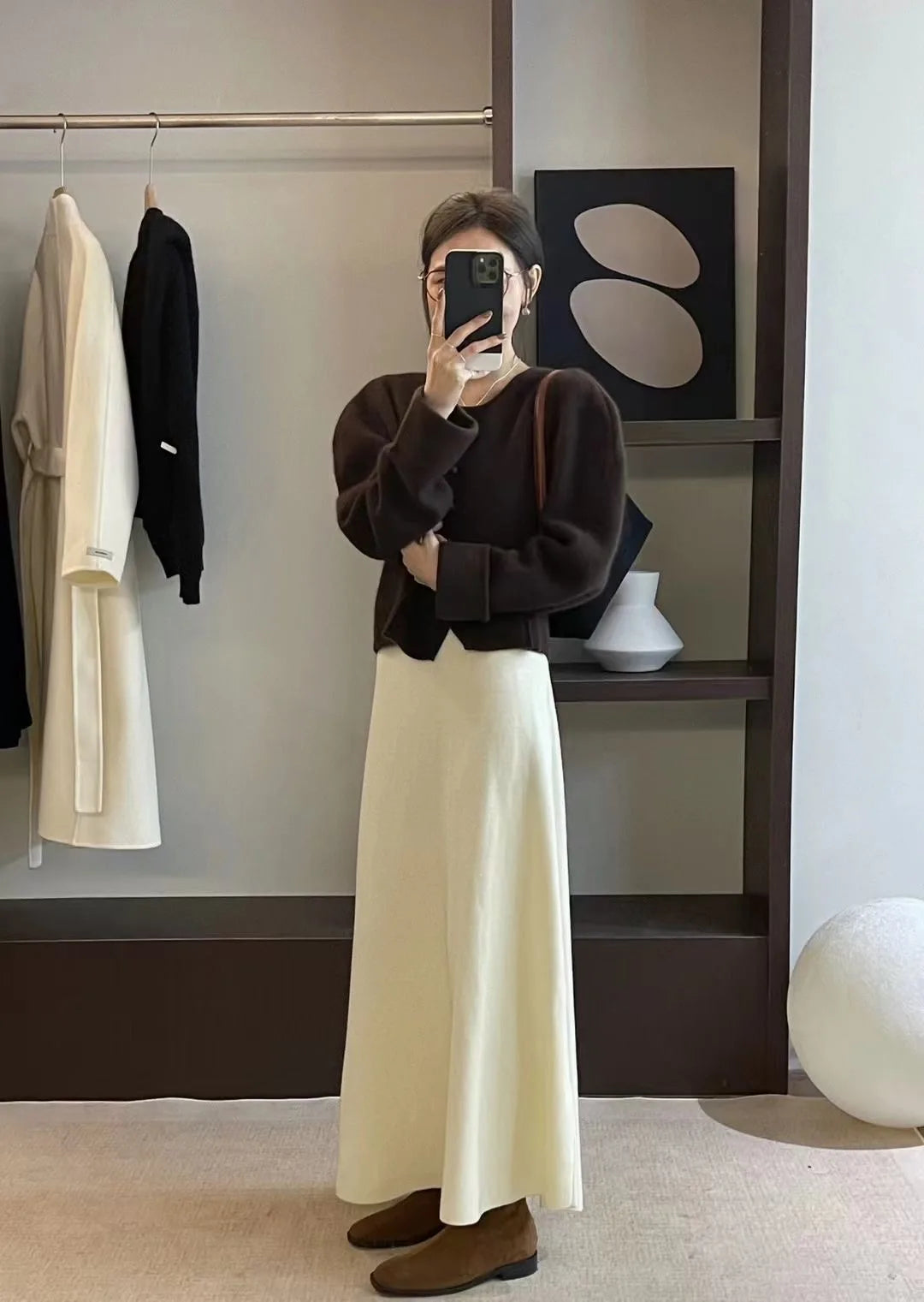 2024 Korean Version of Pure Wool, Super Big Swing Length~ Super Good Quality Big Swing Skirt~.