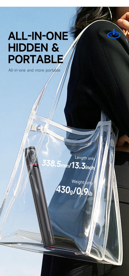 TT01 1770mm All-in-one Auto Pop Open Tripod Bluetooth Remote Tripod Bounce Selfie Stick Phone Holder for Vlog/Video.