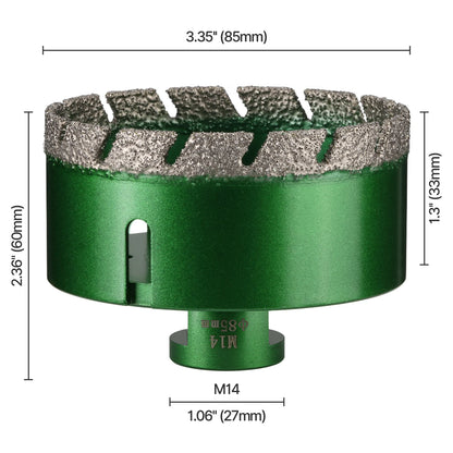6–130 mm M14-Gewinde, trocken, vakuumgelöteter Marmor, Mauerwerk, Lochsäge, Öffner, Diamantbohrkrone für Keramikfliesen, Granit, Marmor