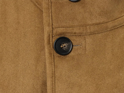 Frauen 2025, doppelseitig zu tragen, Lammsamtmantel, Damenmode, Stehkragen, einreihige Tasche, kurze Jacke, Damenoberbekleidung