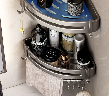 Dreieckiges Wandregal für Badezimmer oder Toilettenbereich. Rechteckiger zusätzlicher Balkon-Aufbewahrungsraum für kleine Badezimmer