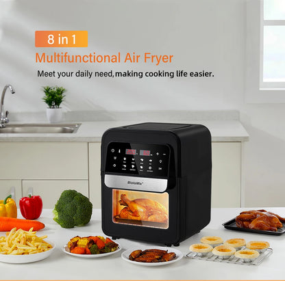 BioloMix Multifunctional 7L Air Fryer without oil electric oven, Dehydrator, Convection Oven, Touch Screen Presets Fry, Roast.