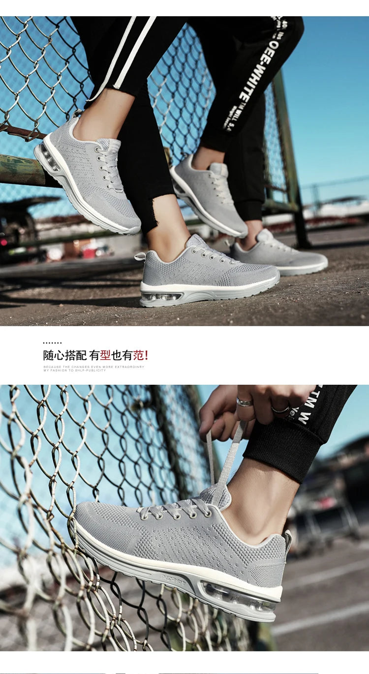 Men's and women's light casual sneakers Breathable mesh surface classic fashion lace-up walking and running shoes sneakers.