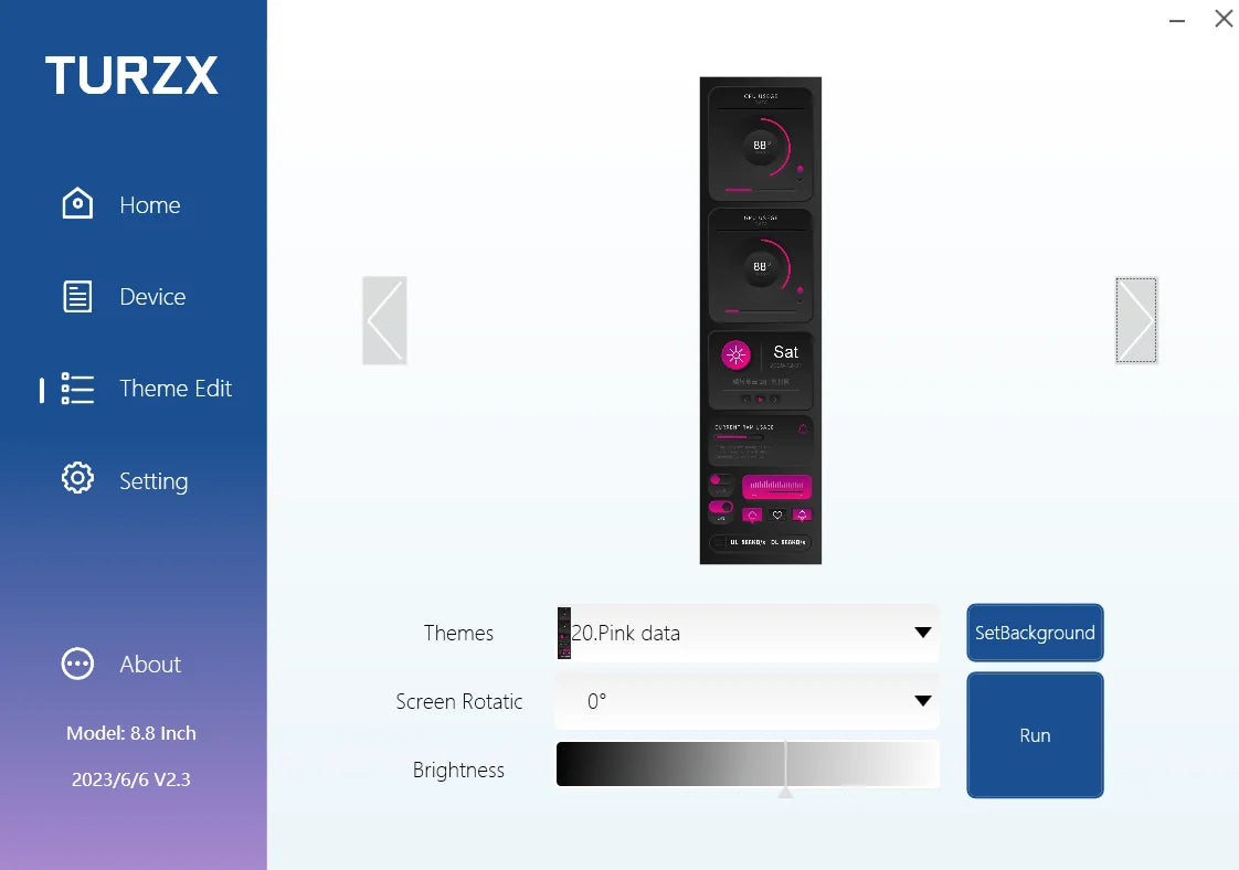TURZX 8.8 Inch USB Secondary Screen Type-C Desktop Extended Display TF Card Play 1920*480 IPS LCD CPU RAM GPU Monitor NO AIDA64