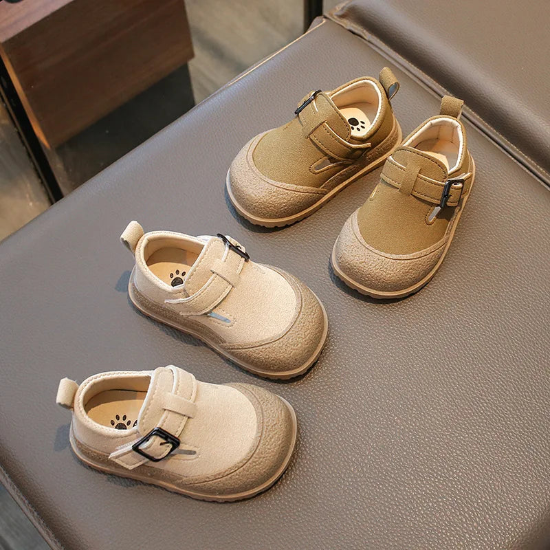 Boys' Boken Shoes Soft Soled Children's Shoes 2025 New Arrivals 0-1 years old Children's Sports Shoes Fashion Retro Bean Shoes.