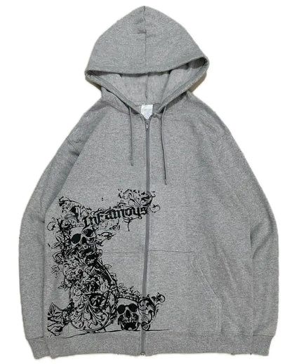 Oversizeds Cotton Gray Classic Style Sweatshirts for Couple's Sports Daily Series Printed Retro Pullover Kawaii Jackets.