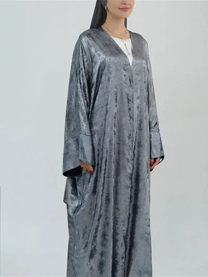 Ramadan Eid Open Dubai Luxury Abaya Damen Modest Kimono Coat 2025 Muslim for Women Islam Clothing Kebaya Robe Femme Musulmane