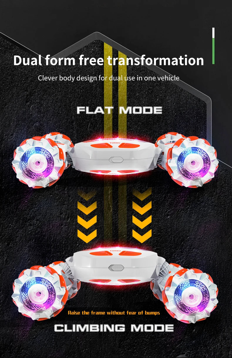 Teeggi S922 2.4G RC Stunt Car 4WD Double Remote Control 360° Degree Rotation RC Off Road Climbing Kids Rc Drift Car Toy for Gift.