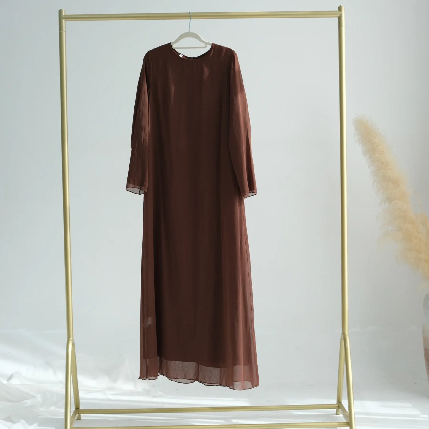 Chiffon Sheer Open Abaya Set Hijabi Muslim Women Party Ramadan Islamic Clothing  Dubai Turkey Kaftan Crepe Kimono Open Abayas