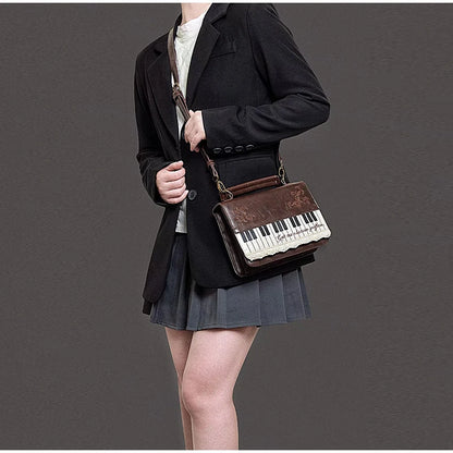 Fashion Polka Dot Ladies Piano Bag New Style Niche Underarm Shoulder Bag Sweet Personality Piano Backpack Women's Bag Square Bag