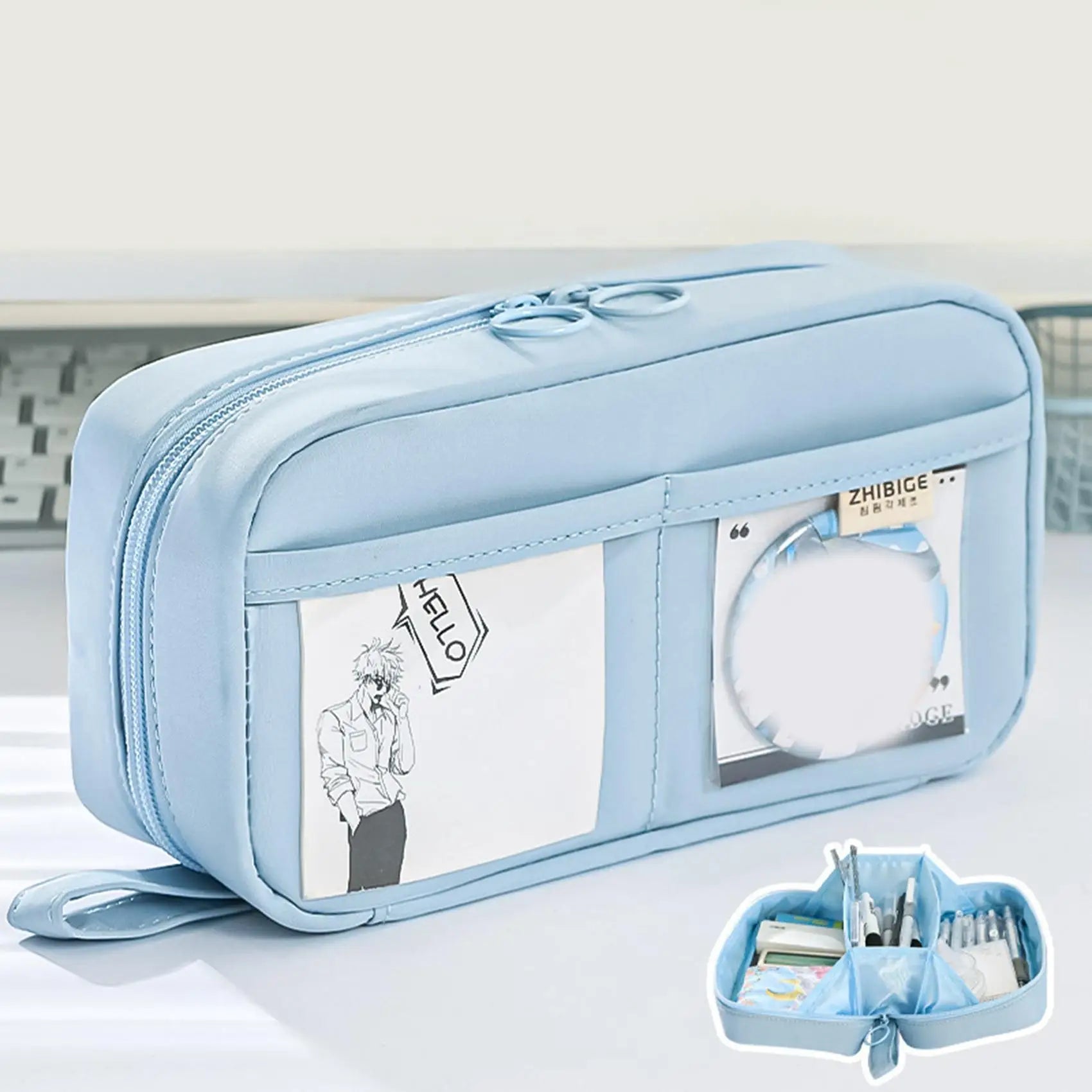 Neue weibliche Grundschule Mittels chüler Briefpapier Box mit hohem ästhetischen Wert Feder mäppchen und Feder mäppchen.