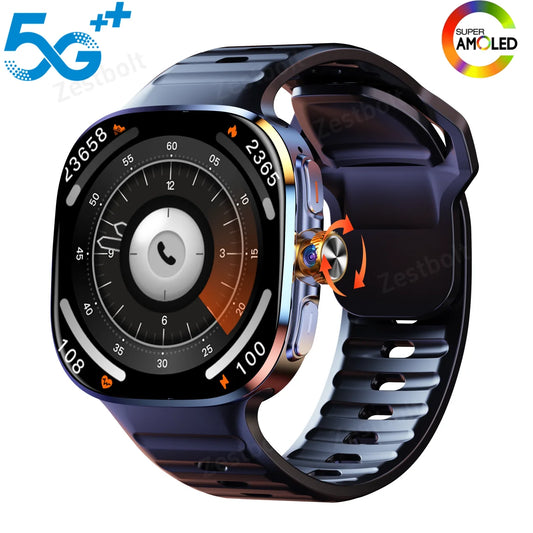 New M99 5G Cellular Version Smartwatch 2.4inch Amoled Larger Screen Android Smart Watch With Rotary Camera Sim Card Slot WIFI.