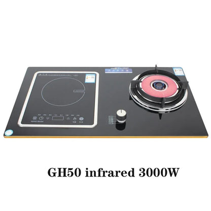 7.0KW Household Single-Burner Gas Stove/Single Induction Cooker/Electric Dual Purpose Stove/Toughened Glass Panel