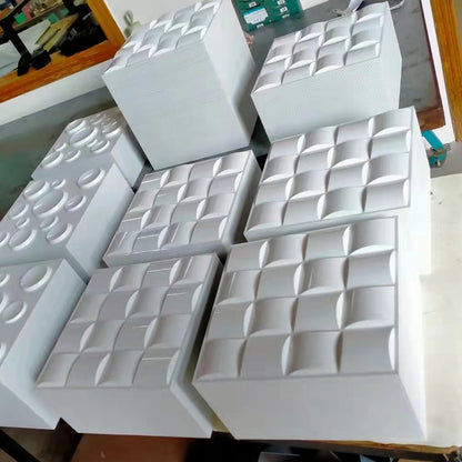 30x30cm 3D Wall Panel Geometric solid 3d Stone brick Living Room TV Background Decal Tile Mold 3D wall sticker bathroom kitchen