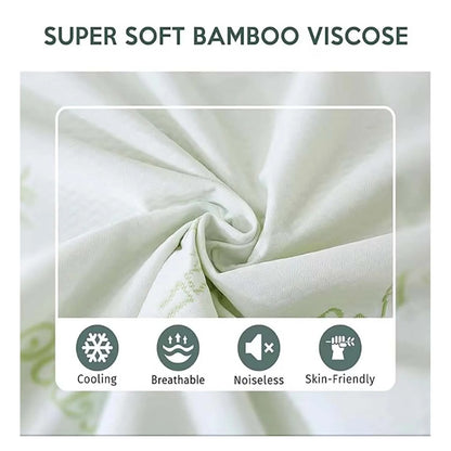 WQSPRING Aloe Vera Mattress Protector Soft Breathable Lightweight Comfortable Skin-Friendly Mattress Cover for Allergy Sufferers.