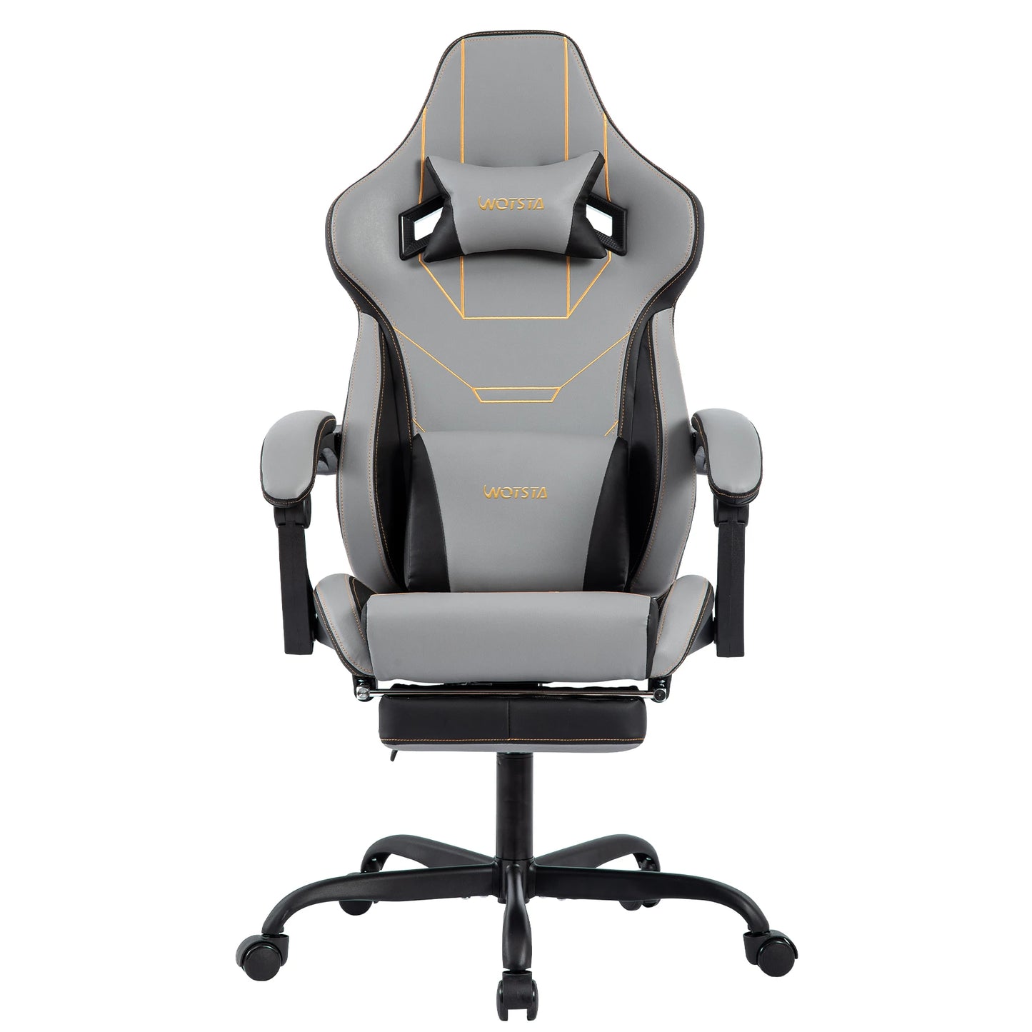 WOTSTA Gaming Chair Ergonomischer Gaming Chair Bürostuhl mit Fußstütze Racing Computerstuhl Höhenverstellbar Gepolstert Computerst