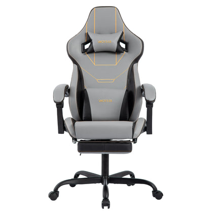 WOTSTA Gaming Chair Ergonomischer Gaming Chair Bürostuhl mit Fußstütze Racing Computerstuhl Höhenverstellbar Gepolstert Computerst
