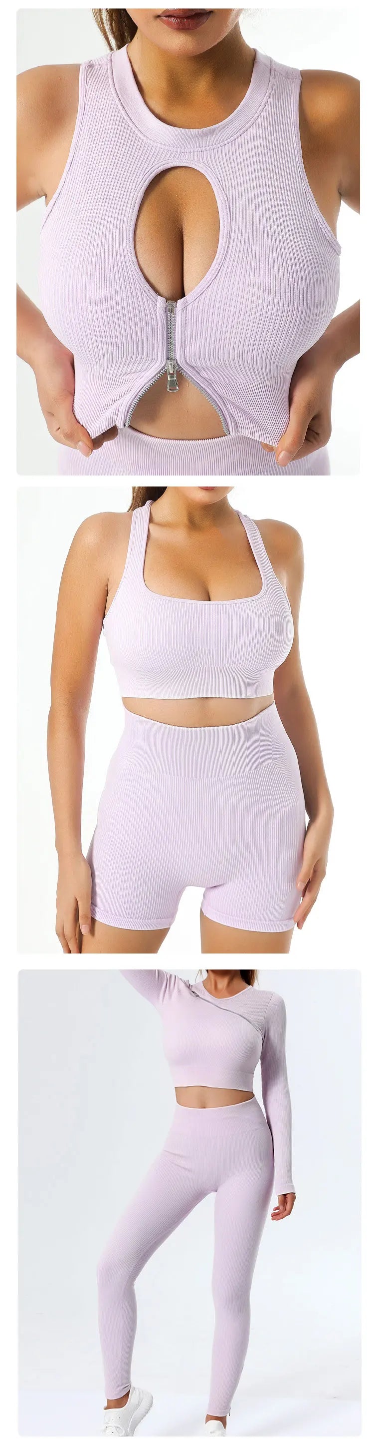 Yoga Suit High Waist Leggings Running Training Tights Sports Outfits Long Sleeve Crop Top Bra Seamless Fitenss Set Fitness Wear