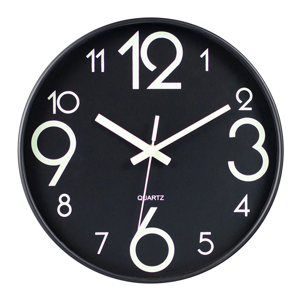 12 Zoll leuchtende Wanduhr einfache leuchtende Digitaluhr europäische DIY stille Wanduhr Studie Wohnzimmer Wanda uhren