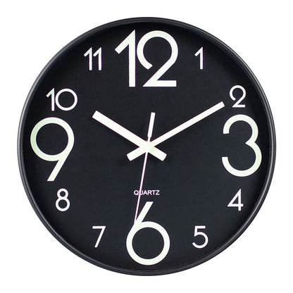 12 Zoll leuchtende Wanduhr einfache leuchtende Digitaluhr europäische DIY stille Wanduhr Studie Wohnzimmer Wanda uhren