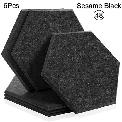 Sound Absorbing Wall Panels Hexagon 6 Pcs Bedroom Acoustic Insulation Sound-absorbing Panels Decor Acoustic Absorption Panel