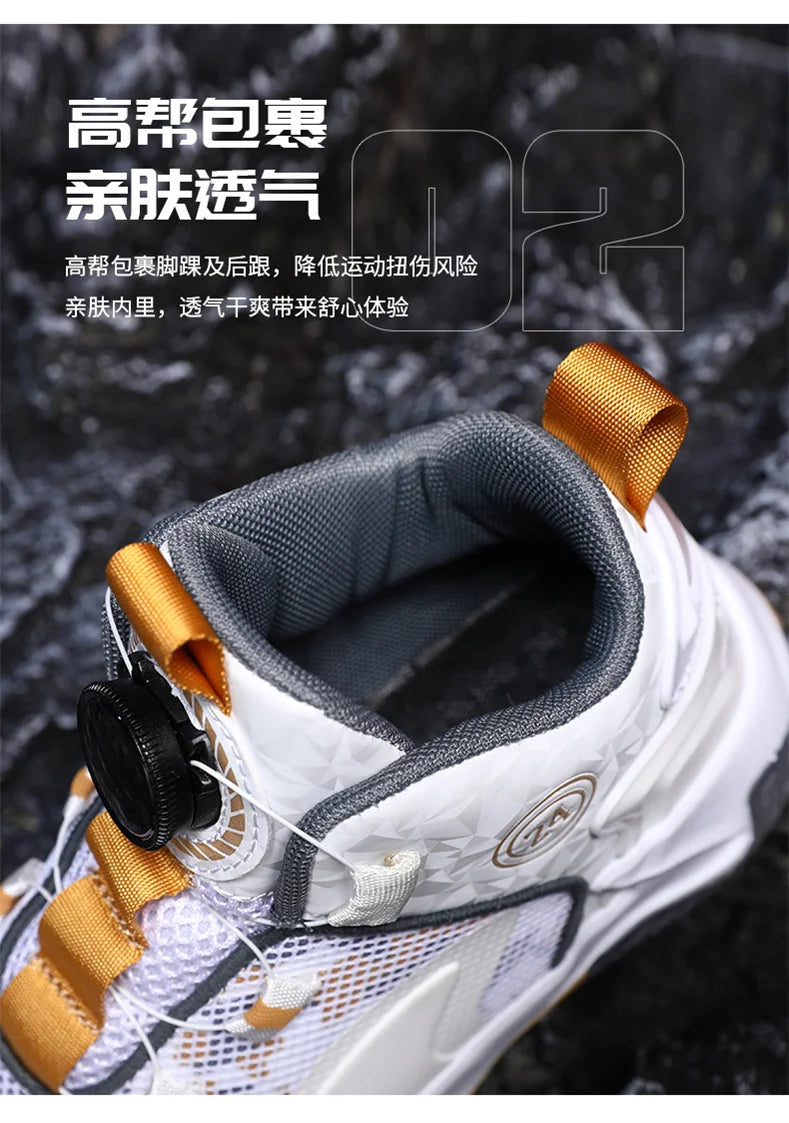 Kids Basketball Shoes Boys Sneakers Non-slip Child Trainer Basket Shoes Outdoor Children Sport Shoes.