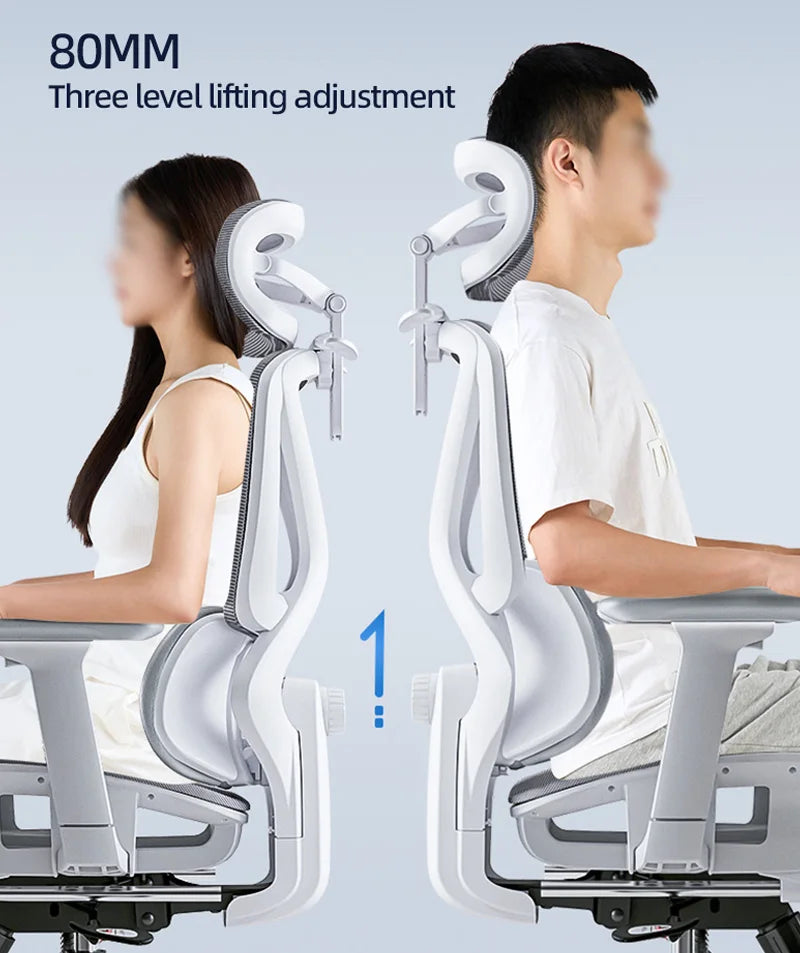 Gaming-Computerstuhl, ergonomischer Heimbürositz, 135-Grad-Backung mit Fußstütze, Lordosenstütze, höhenverstellbarer Sessel