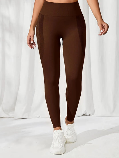Atmungsaktive Yoga-Leggings mit hoher Taille für Damen, einfarbig, Bauchkontrolle, Sportbekleidung, bequeme Fitness-Studio-Strumpfhose, Activewear