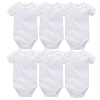 2/3/4/5/6 Teile/satz Blank Baby Body Weiß Neugeborenen Strampler 100% Baumwolle Kinder Overall Kurzarm Baby Kleidung Set Für 0-24M.