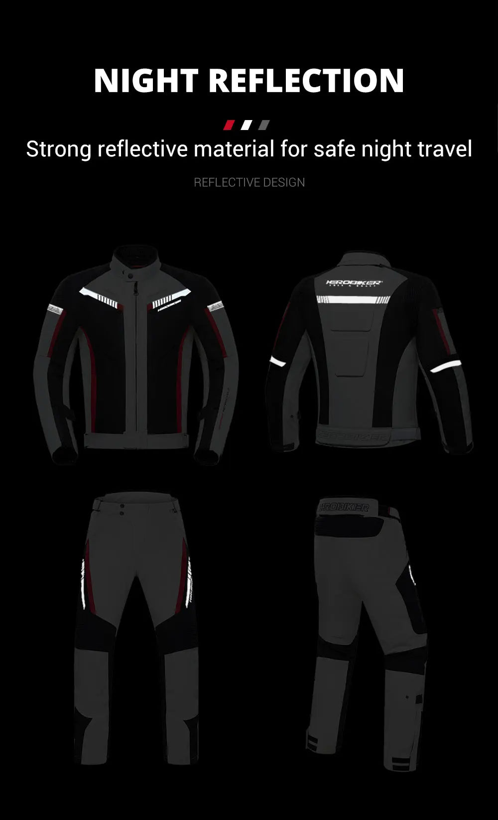 HEROBIKER Waterproof Motorcycle Jacket Man Racing Jacket Wearable Motorcycle Pants Moto Clothing With EVA Protection.