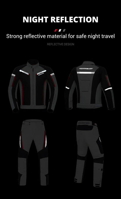 HEROBIKER Waterproof Motorcycle Jacket Man Racing Jacket Wearable Motorcycle Pants Moto Clothing With EVA Protection.
