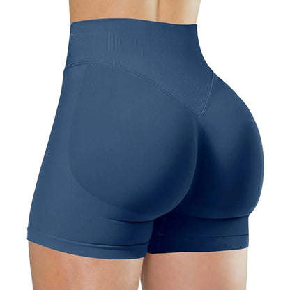 Summer High Waisted Yoga Shorts Fashionable and Sexy Running Fitness Pants Solid Color Yoga Leggings