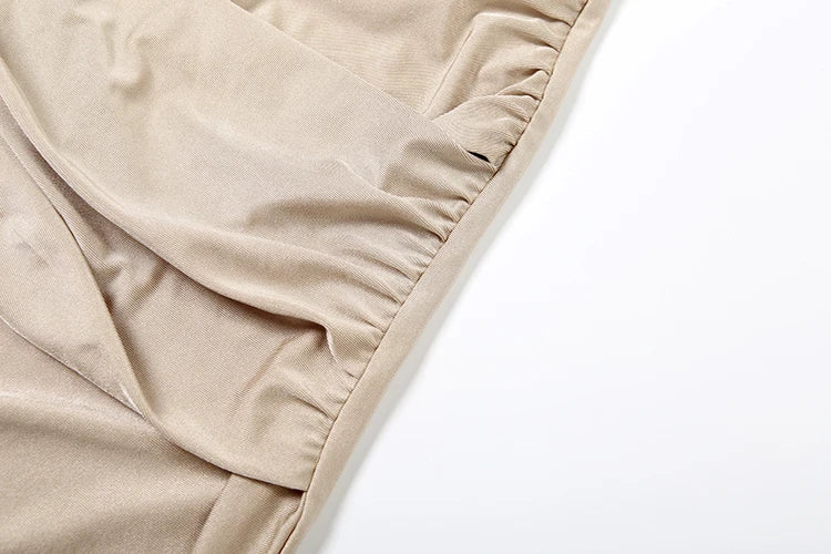 Weird Puss Cross Ruched Jumpsuit Women Patchwork Deep v-Neck Full Sleeve Elegant Skinny Stretch Workout Office Classic Overalls.