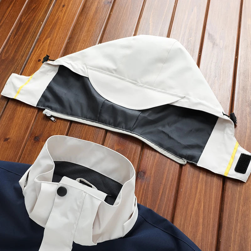 CHRLCK Men's Waterproof Hiking Jacket Women Windproof Windbreaker Breathable Camping Hunting Running Trekking Fishing Coats.