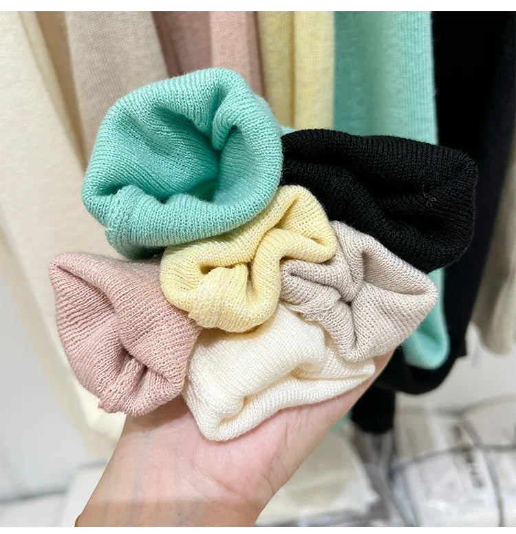 Spring  Basic O-Neck Slim T-Shirt Women Solid Multi Color All-Match Trend Casual Top Screw Knit Long Sleeve Elastic Office Lady.