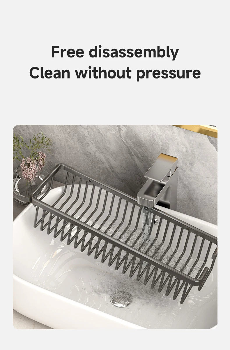 Bad Zubehör Regal Organizer Dusche Küche Lagerung Rack Wand Raum Aluminium Wc Shampoo Halter Regale 25CM