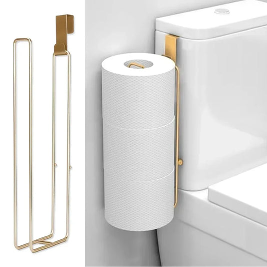 Toilettenpapierhalter für Badezimmer mit Aufbewahrung, extra 3 Rollen, Toilettenpapierhalter über dem Tank, Wandhalterung, kleiner Toiletten-Organizer