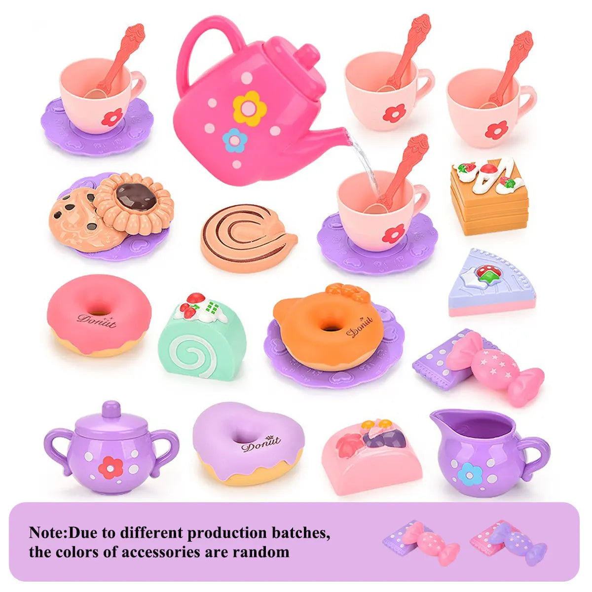 Kids Tea/Pastry Set Toy Simulation Pretend Play Food Playset for Children Montessori Toddler Children Gift Kitchen Girl.