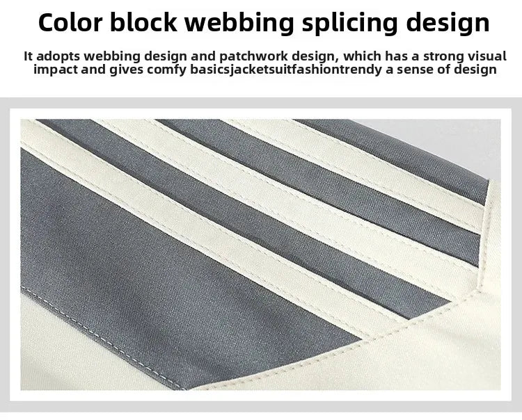 Cool Casual Sports Suit for Teenage Boys Large Size Trendy Workwear Pants Included One Complete Set Handsome Male Apparel.