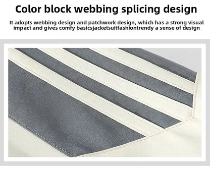 Cool Casual Sports Suit for Teenage Boys Large Size Trendy Workwear Pants Included One Complete Set Handsome Male Apparel.