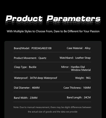 POEDAGAR LED Luxury Men Watch Luminous Week Date Dual Time Display Digital Man Clock Alarm Electronic Men's Quartz Watches Reloj.