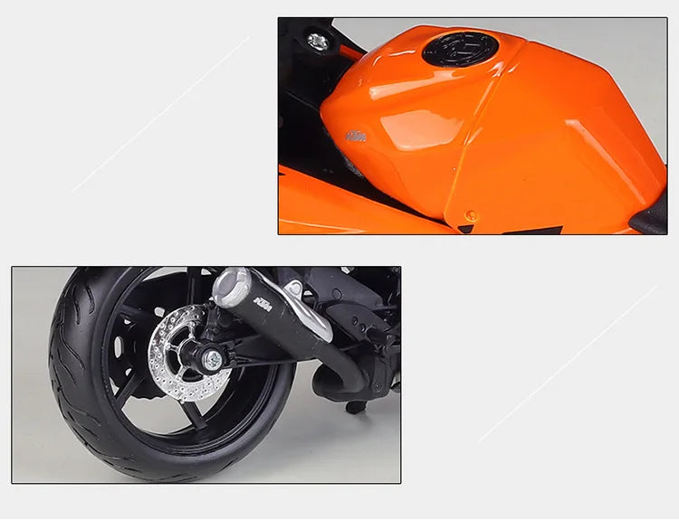 Bburago 1:12 KTM RC 390 Alloy Racing Motorcycle Model Diecast Metal Street Sports Motorcycle Model Simitation Childrens Toy Gift.