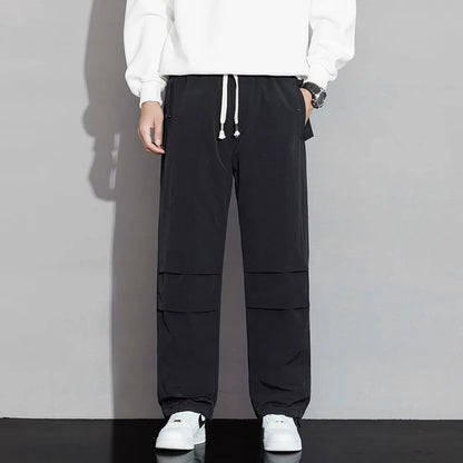 2025 Men's New, Lace-Up Elastic Waist Warm, Tooling, Outdoor Down Pants